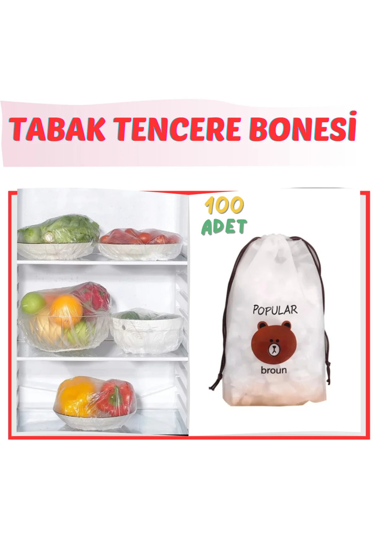 Tabak Bonesi Tencere Bonesi Tekrar Kullanılabilir Gıda Saklama Bo