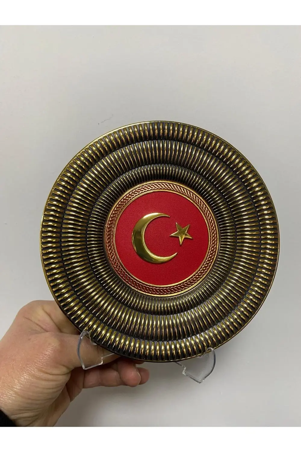 Tabak Türk Bayrağı (Ayaklı) 15cm