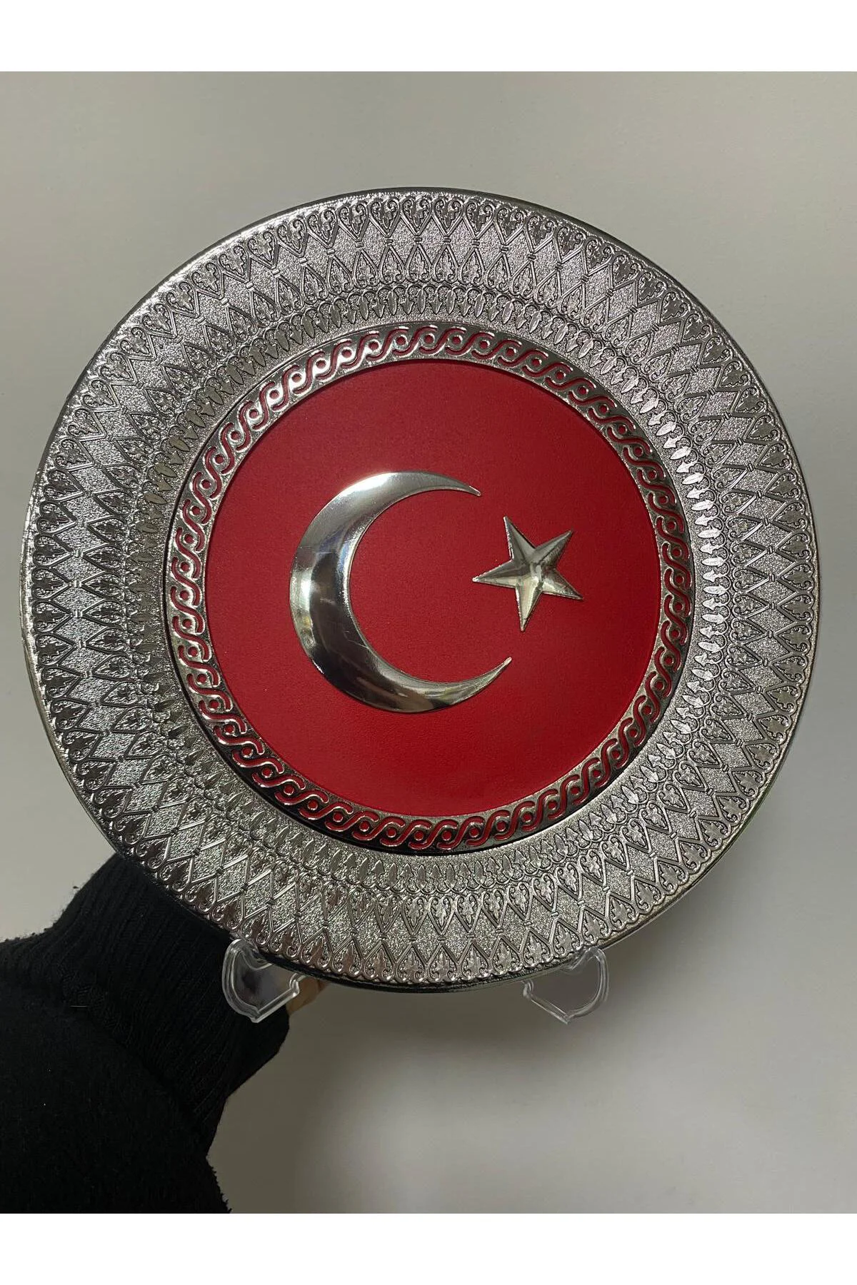 Tabak Türk Bayrağı Büyük 21 cm Tabak Türk Bayrağı Büyük 21 cm - Görsel 2