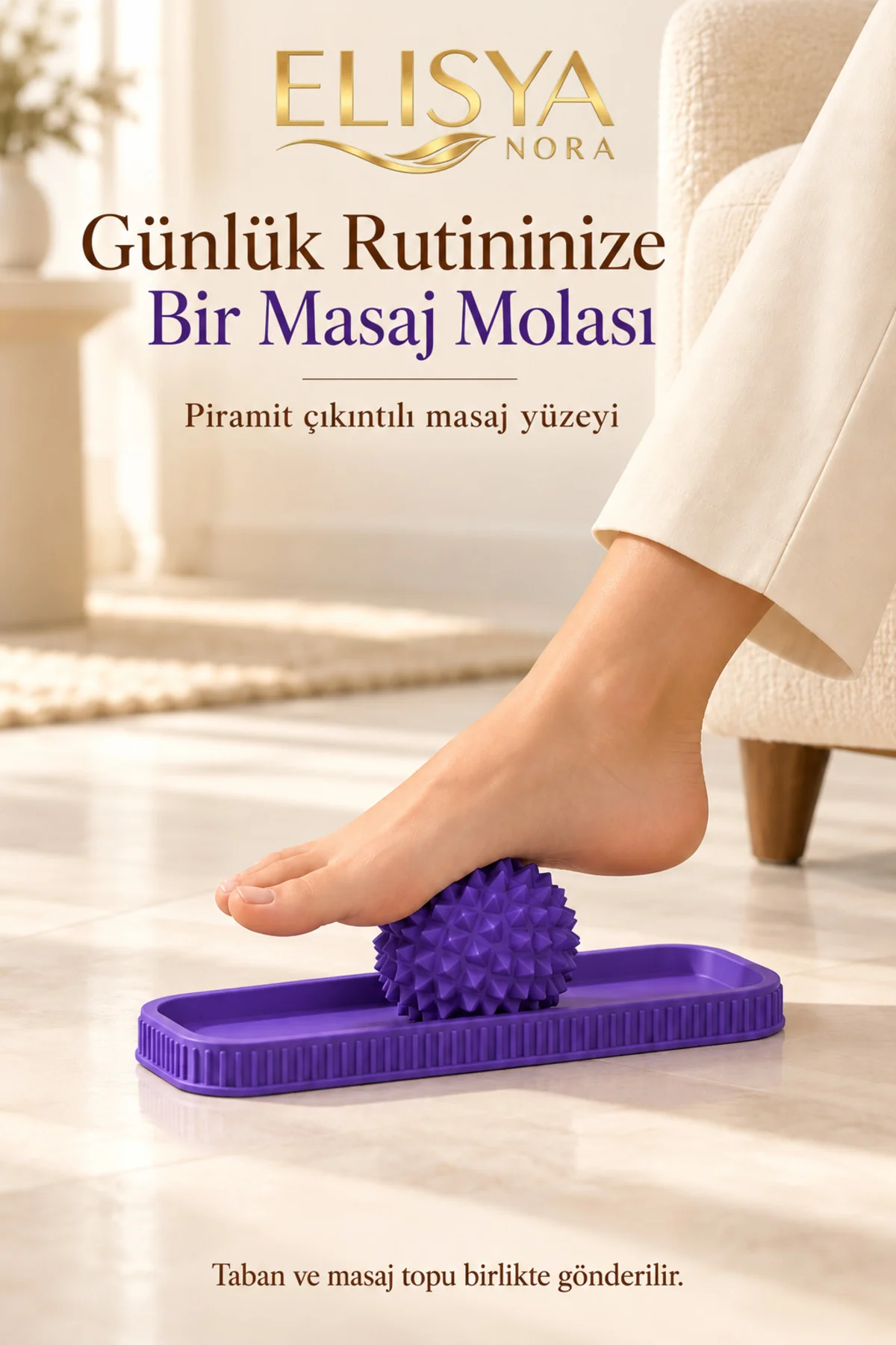 Tabanlı Ayak Masaj Topu Çıkıntılı Yüzey 2 Parça Set - Görsel 3