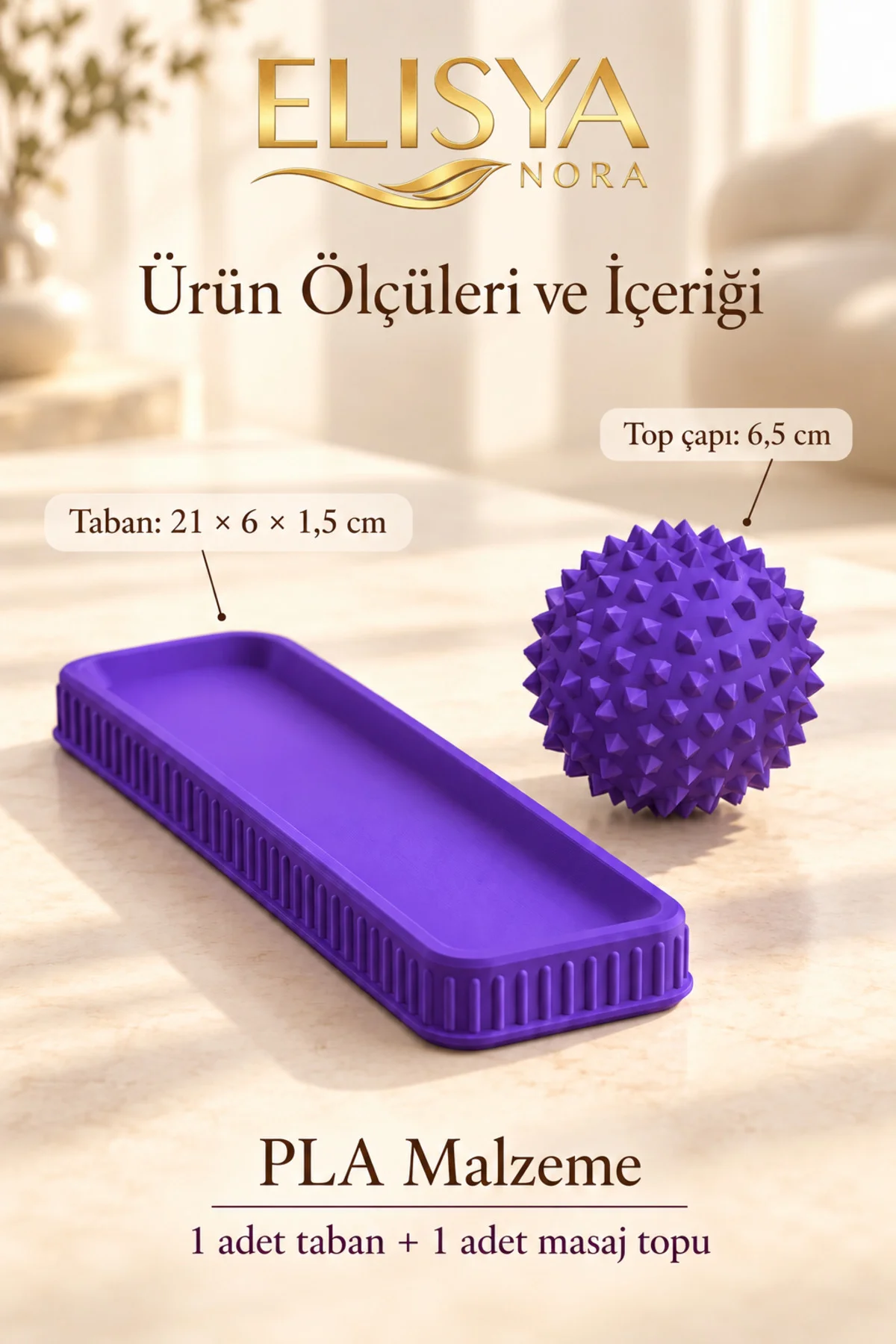 Tabanlı Ayak Masaj Topu Çıkıntılı Yüzey 2 Parça Set - Görsel 2