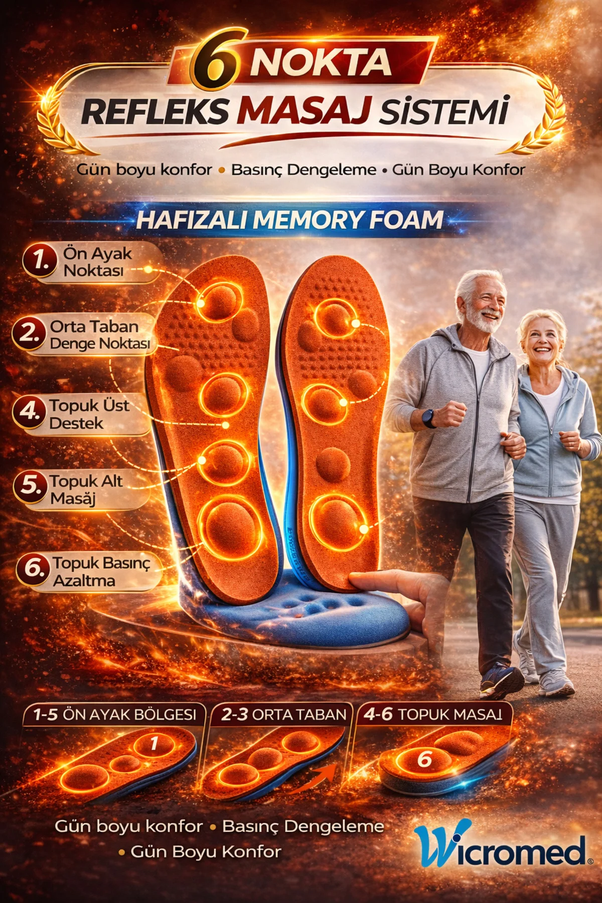 Tabanlık Memory Foam Şok Emici, Topuk Destekli Ayakkabı İçi Tabanlık 6nokta MT7041 Tabanlık Memory Foam Şok Emici, Topuk Destekli Ayakkabı İçi Tabanlık 6nokta MT7041