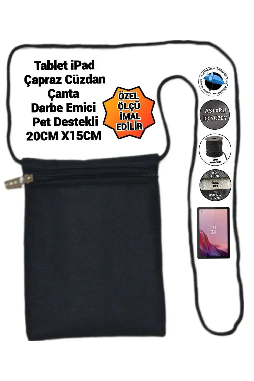 Tablet İpad Çapraz Cüzdan Çanta