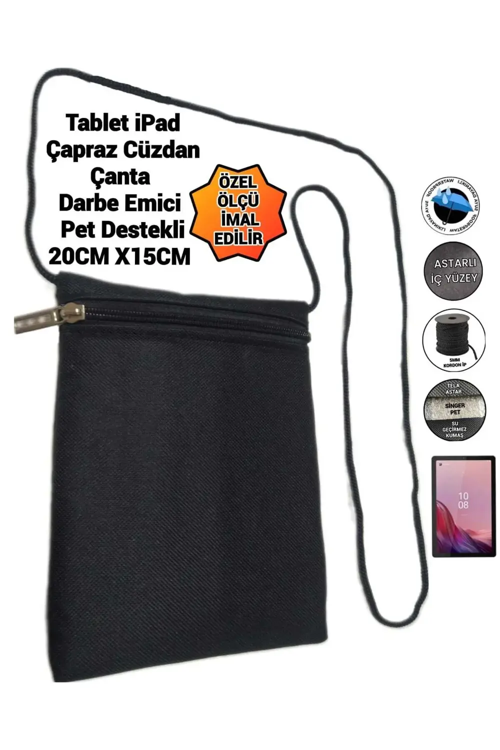 Tablet İpad Çapraz Cüzdan Çanta