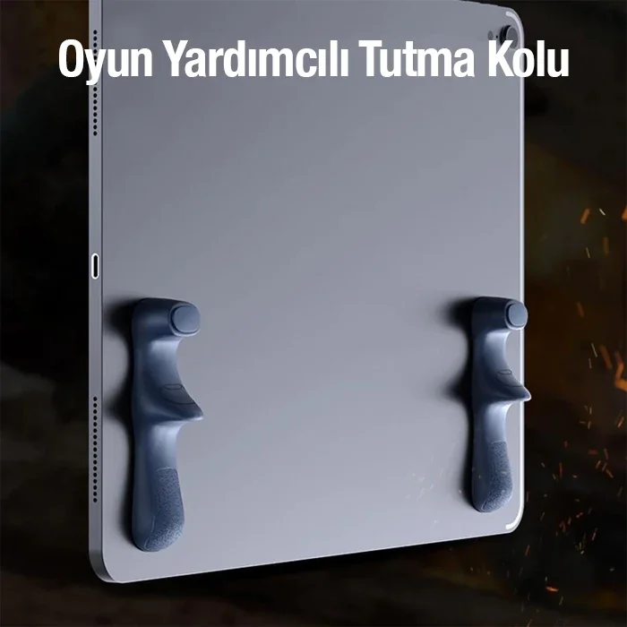 Tablet Oyun Kolu - 2'li Silikon Tutucu Sap 8,7 cm Yapışkanlı