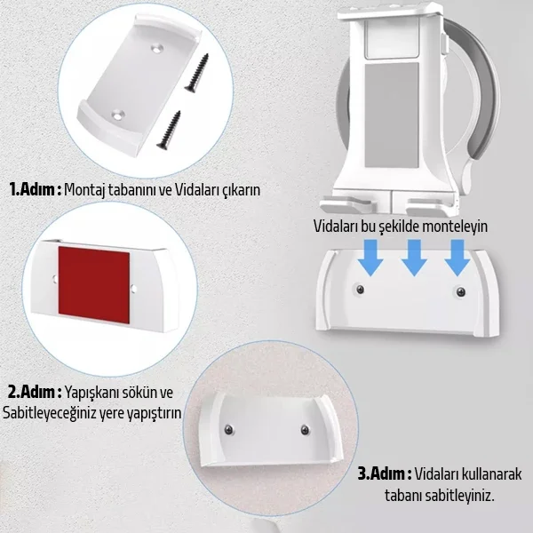 Tablet Telefon Standı Askılı Katlanabilir Universal PB-47B - Çok İşlevli