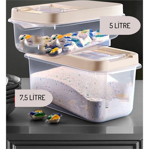 Tablet ve Deterjan Saklama Kutusu 5 ve 7.5 lt Tablet ve Deterjan Saklama Kutusu 5 ve 7.5 lt