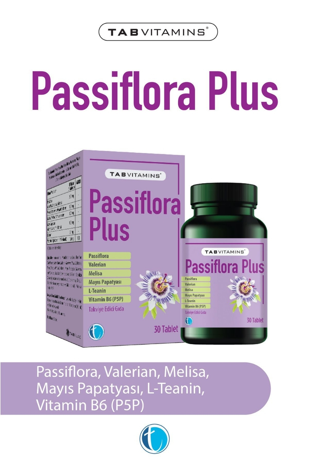 Tab İlaç Tabvitamins Passiflora Plus 30 Tablet Tab İlaç Tabvitamins Passiflora Plus 30 Tablet