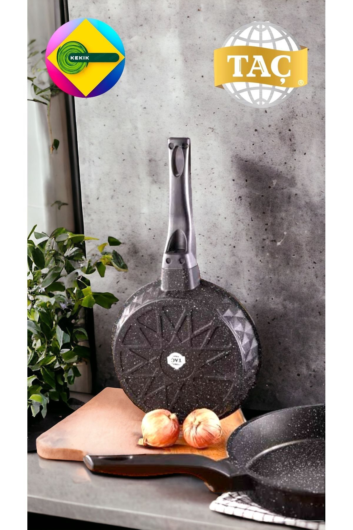 Taç Döküm Granit Viva 3'Lü Tava Seti