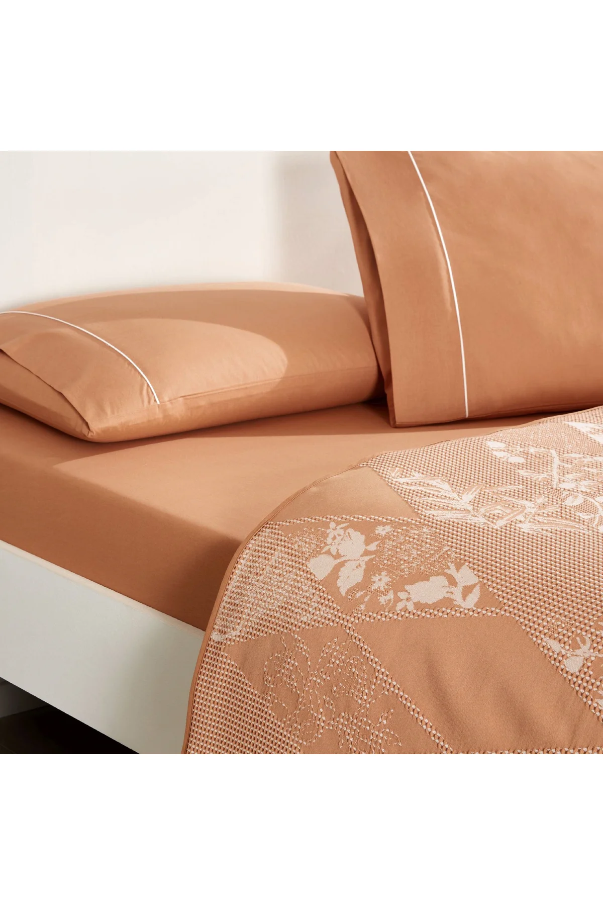 Taç Jakar Flava Çift Kişilik Pike Takımı Kiremit