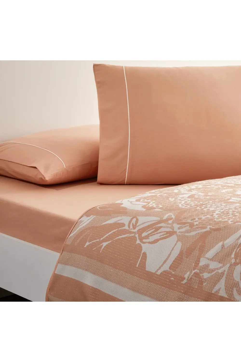 Taç Jakar Idore Çift Kişilik Pike Takımı Somon