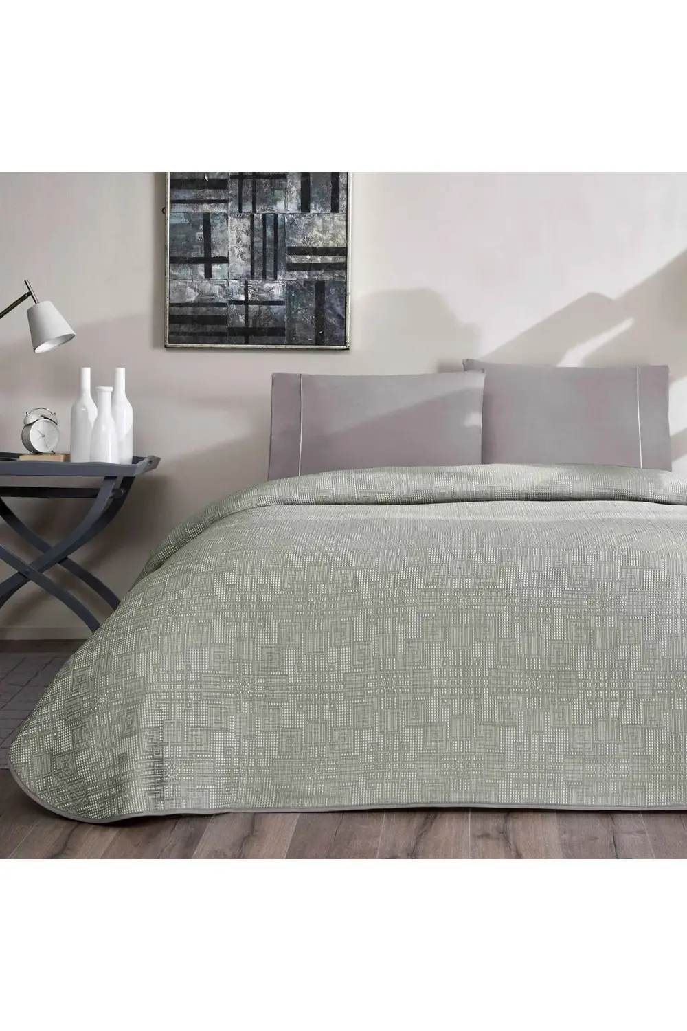 Taç Jakar Vıgnes Çift Kişilik Pike Takımı Antrasit