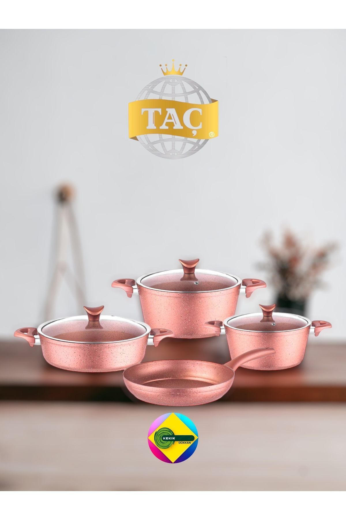 Taç Master Cook 7 Parça Granit Tencere Set