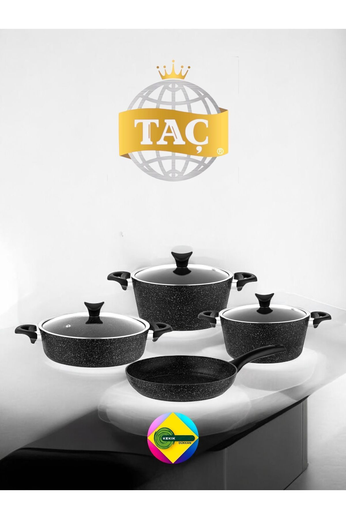 Taç Master Cook 7 Parça Granit Tencere Set