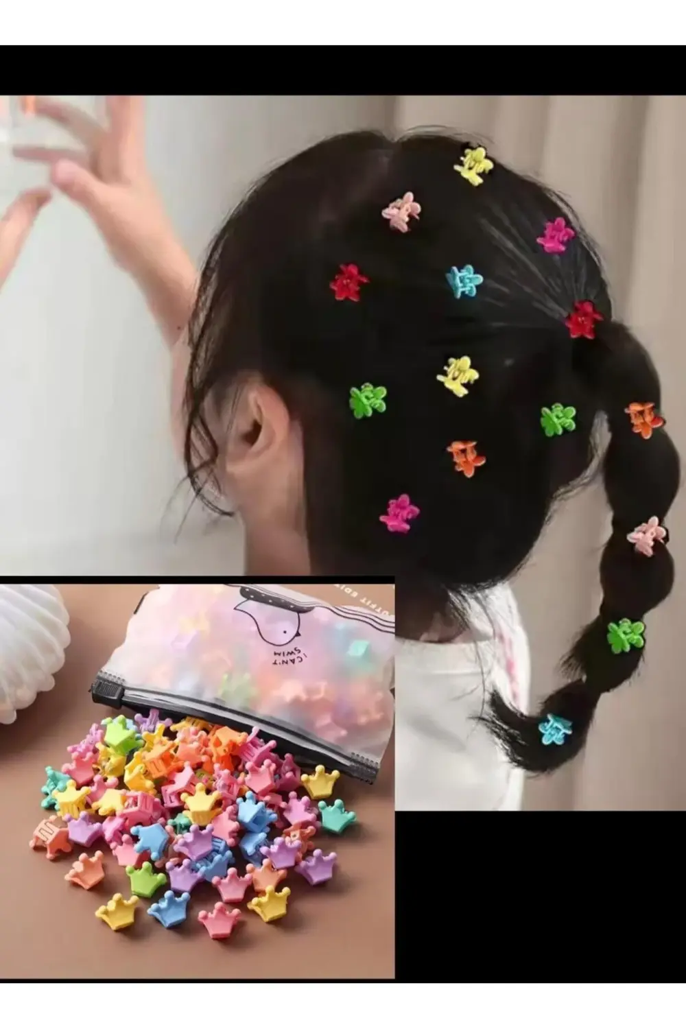 TAÇ ŞEKLİNDE 20 ADET ÇOCUK VE BEBEKLER İÇİN KÜÇÜK MANDAL TOKA