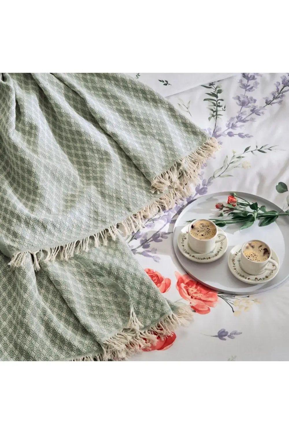 TAÇ SUNSHİNE THROWLU RANFORCE ÇİFT KİŞİLİK NEVRESİM TAKIMI ( 2 AD