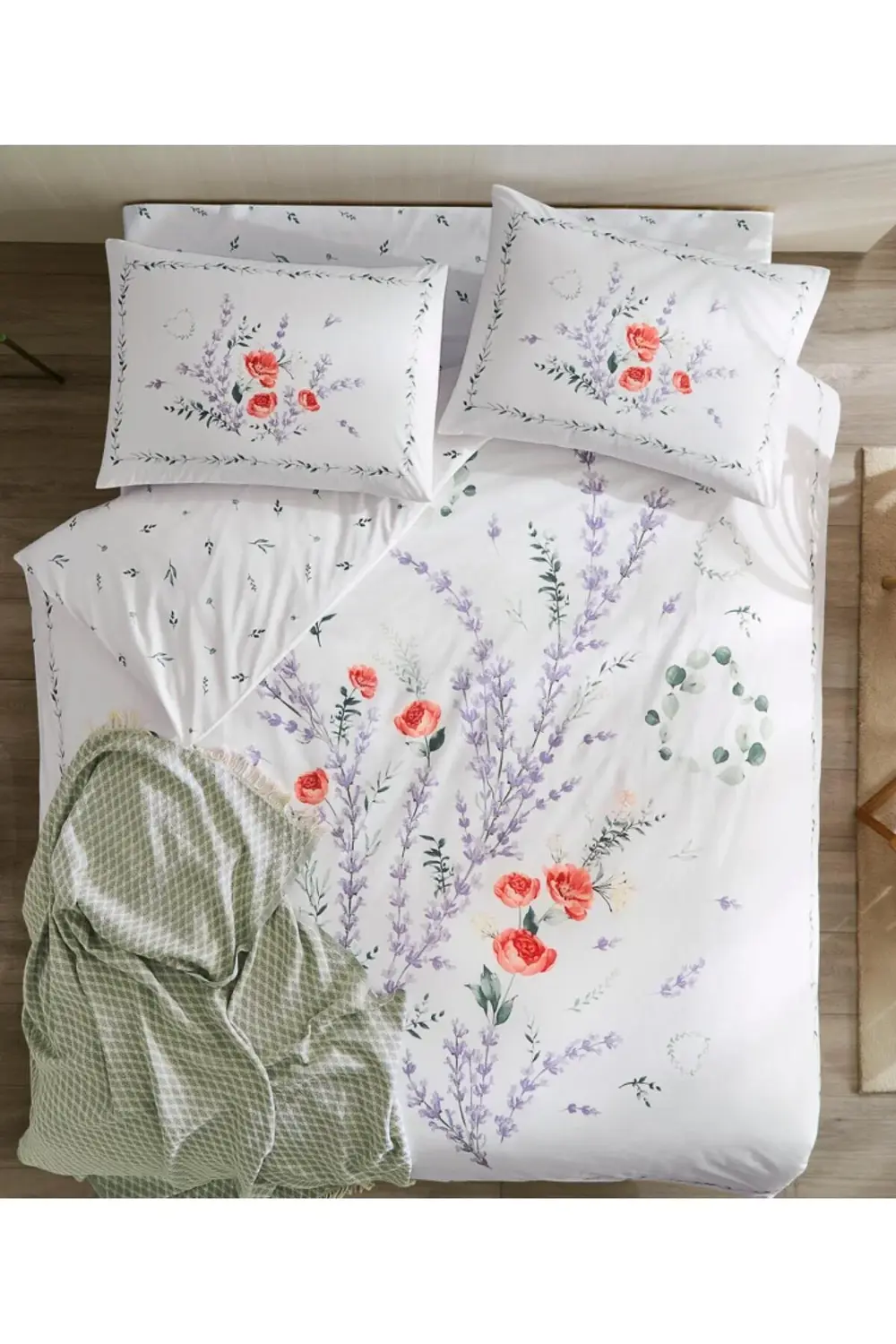 TAÇ SUNSHİNE THROWLU RANFORCE ÇİFT KİŞİLİK NEVRESİM TAKIMI ( 2 AD