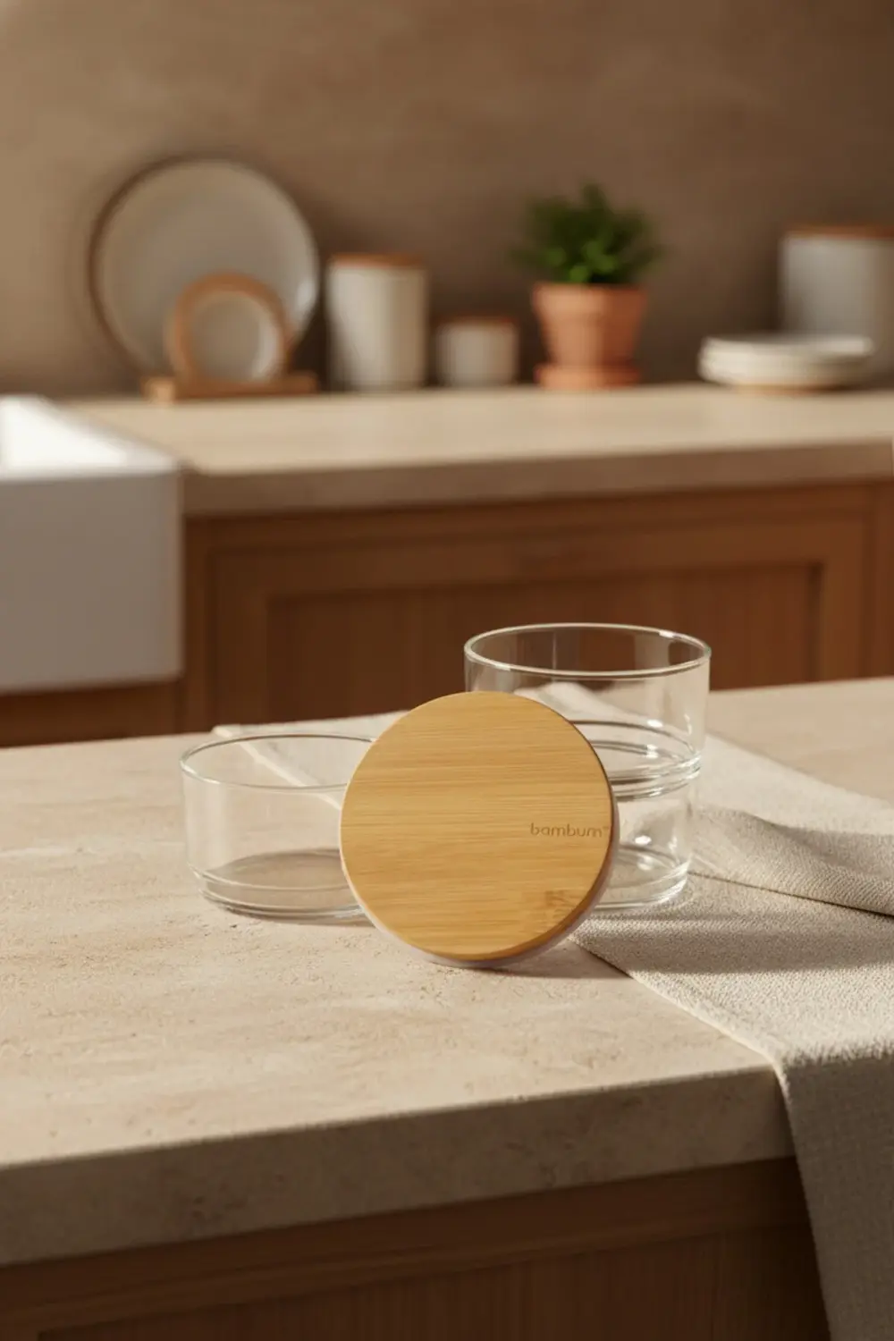 Tade - 3 Katlı Cam Saklama Kabı