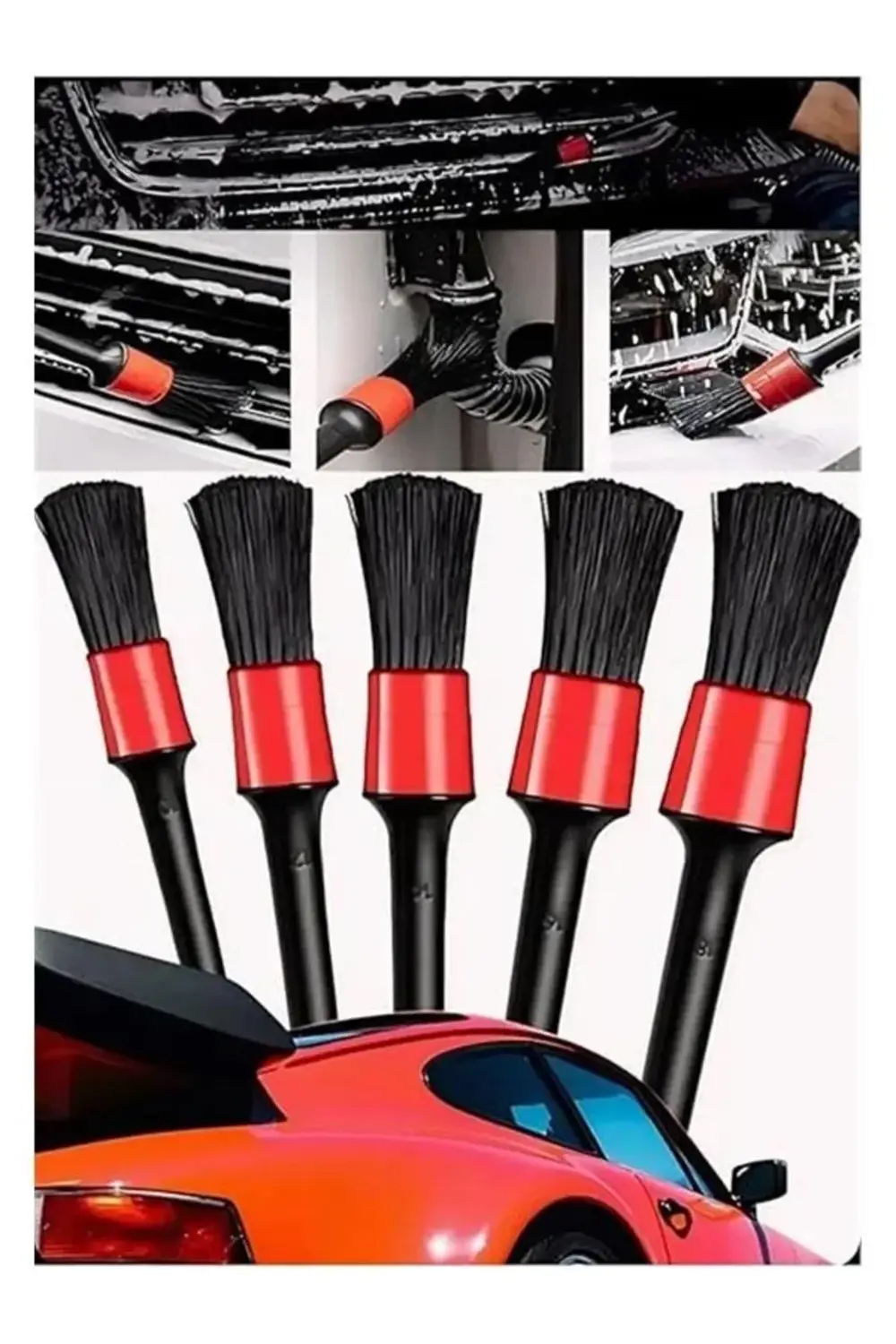 Tafce Oto Detay Fırçası Seti 5'Li Kaliteli Detaylı Farklı Boyutla