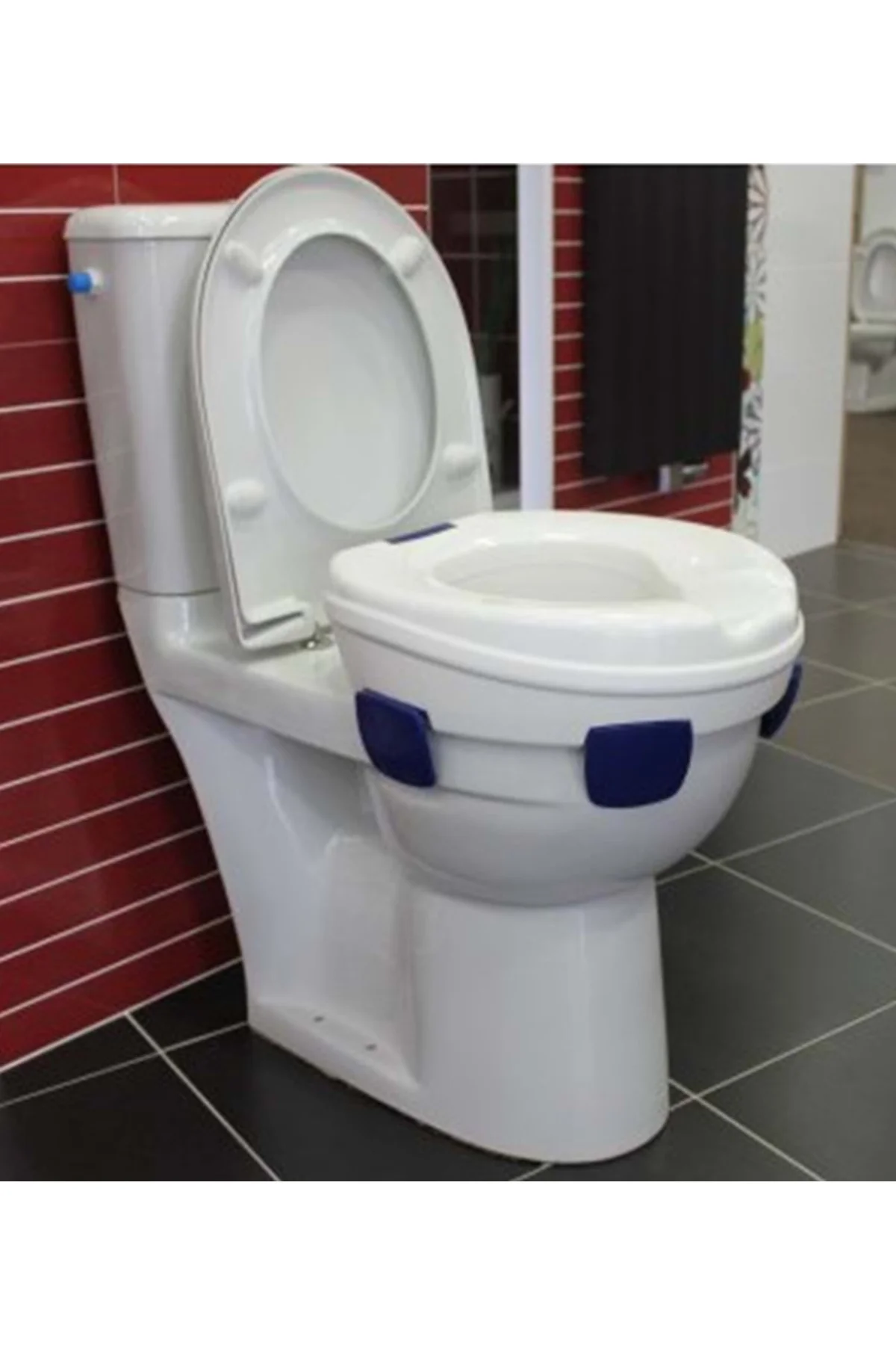 Taharet Musluklu Klozet Yükseltici Tuvalet Yükseltme Aparatı Kapa