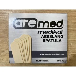 Tahta Dil Basacağı Abeslang - 100'lü Kutu Diş Hekimliği & Medikal Kullanım