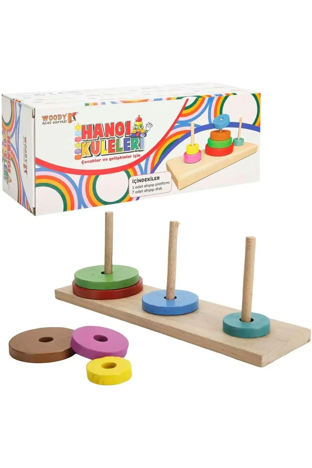 Tahta Geçmeli Oyun Hanoi Kuleleri 1178227