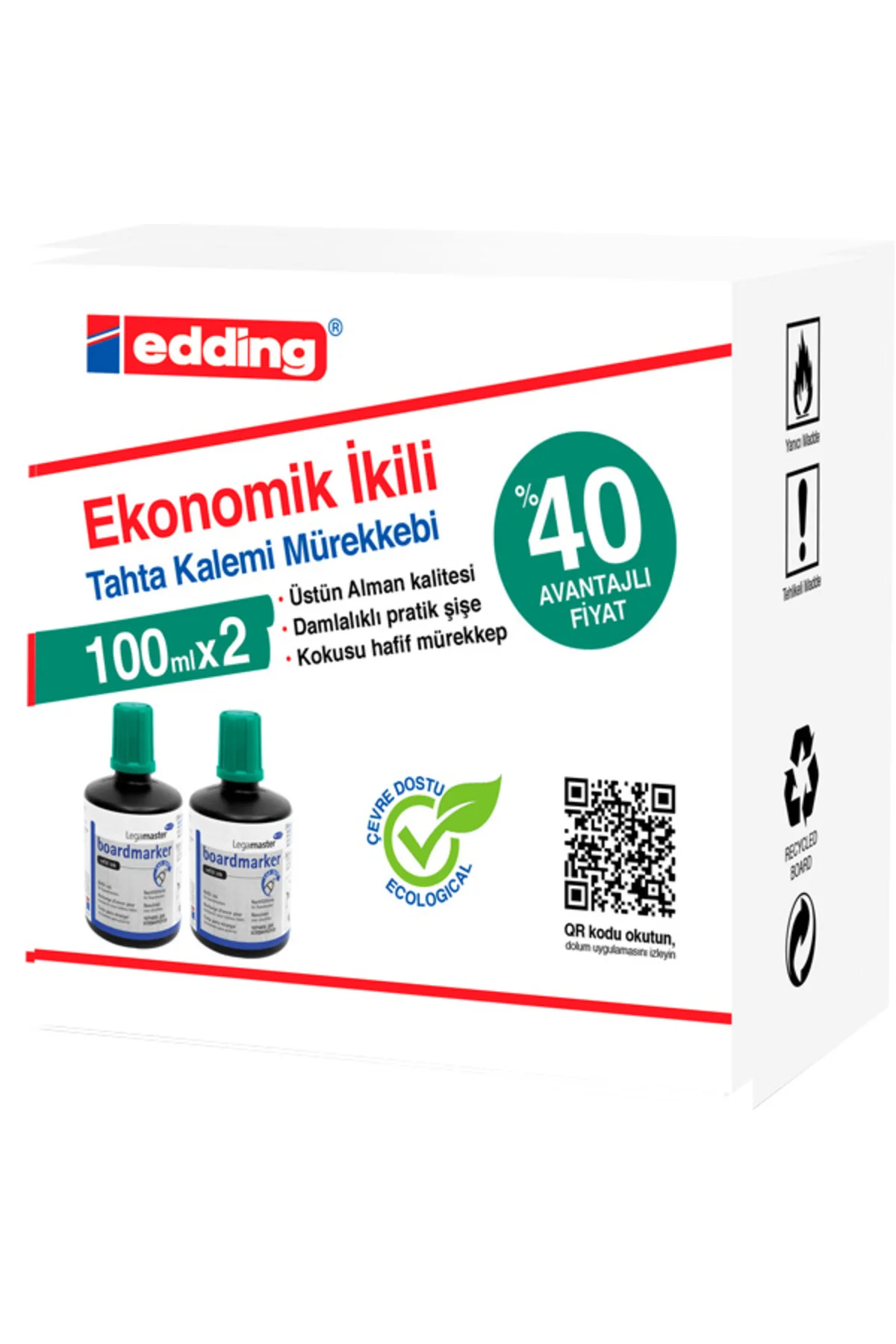 Tahta Kalem Mürekkebi Ekonomik 100 ml Yeşil 2 Li tkm