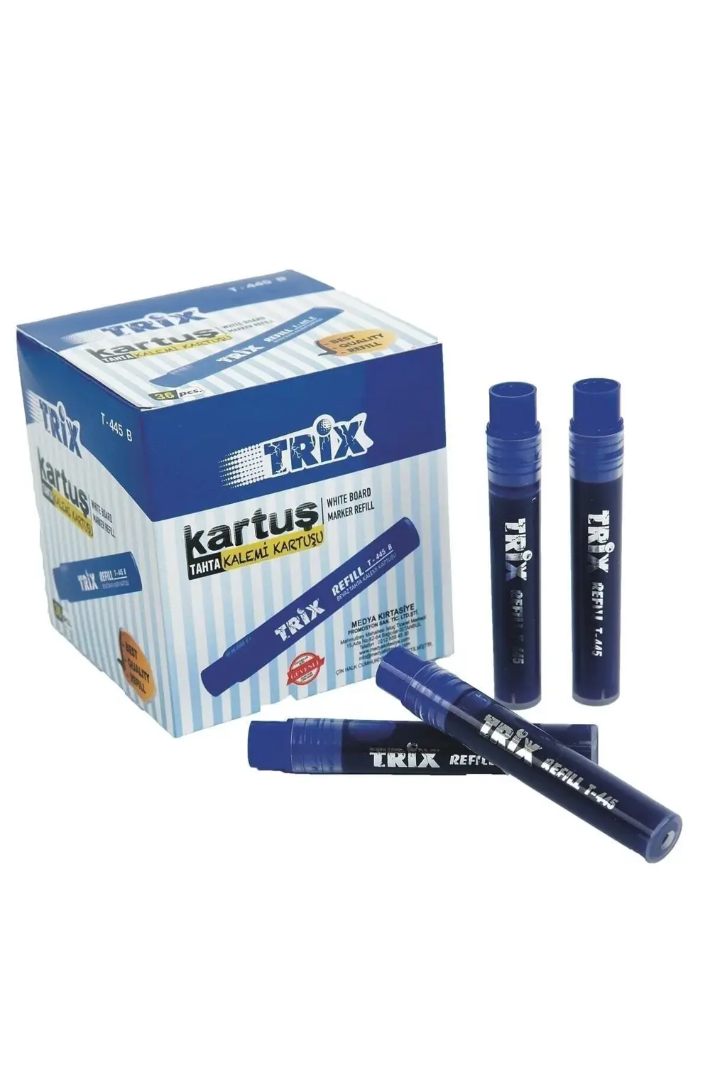 Tahta Kalemi Kartuşu Yedeği Mürekkebi Mavi 36 Adet
