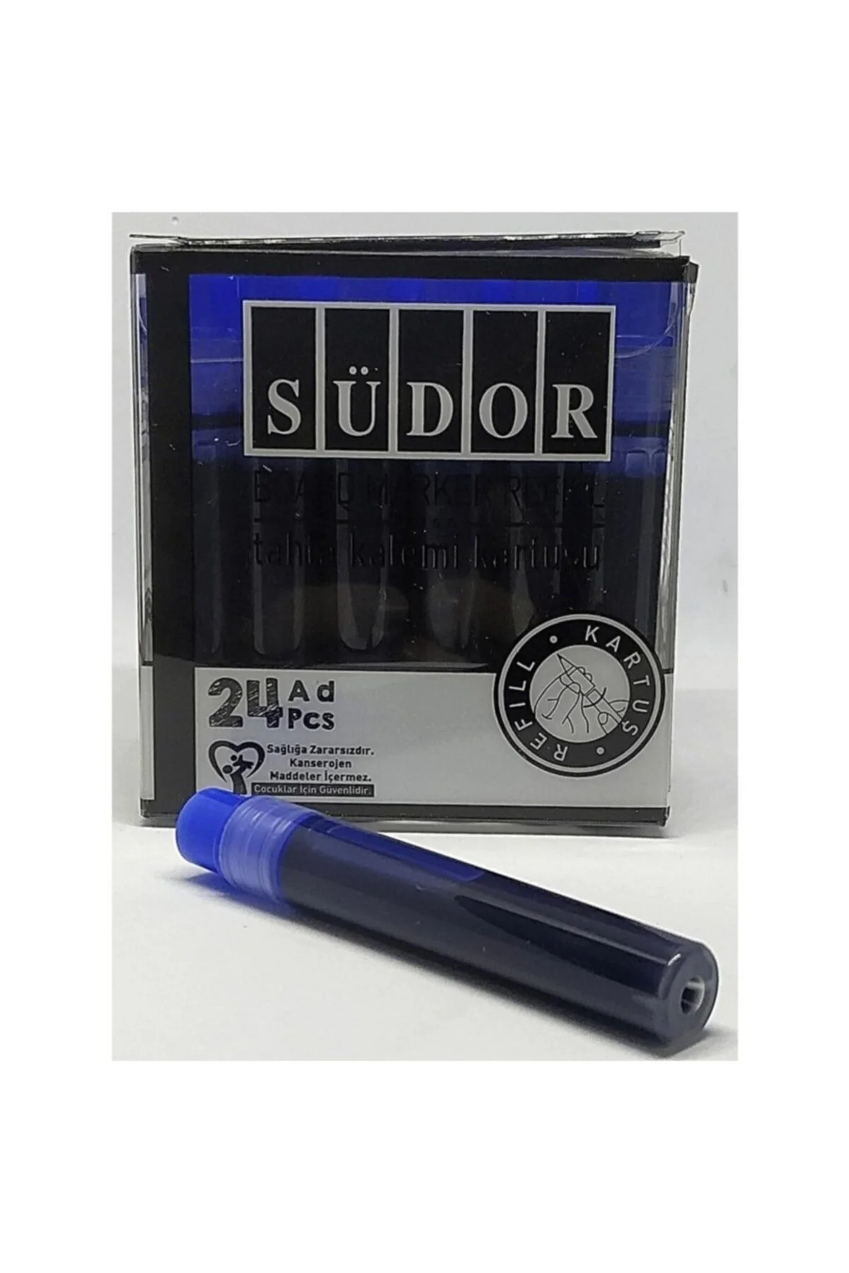 Tahta Kalemi Kartuşu 24'lü Mavi