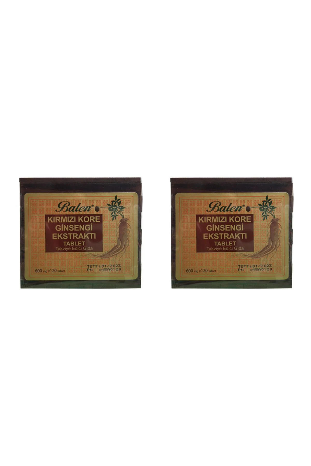 Tahta Kutu Kırmızı Kore Ginseng 600 Mg 120 Tablet 2 Adet