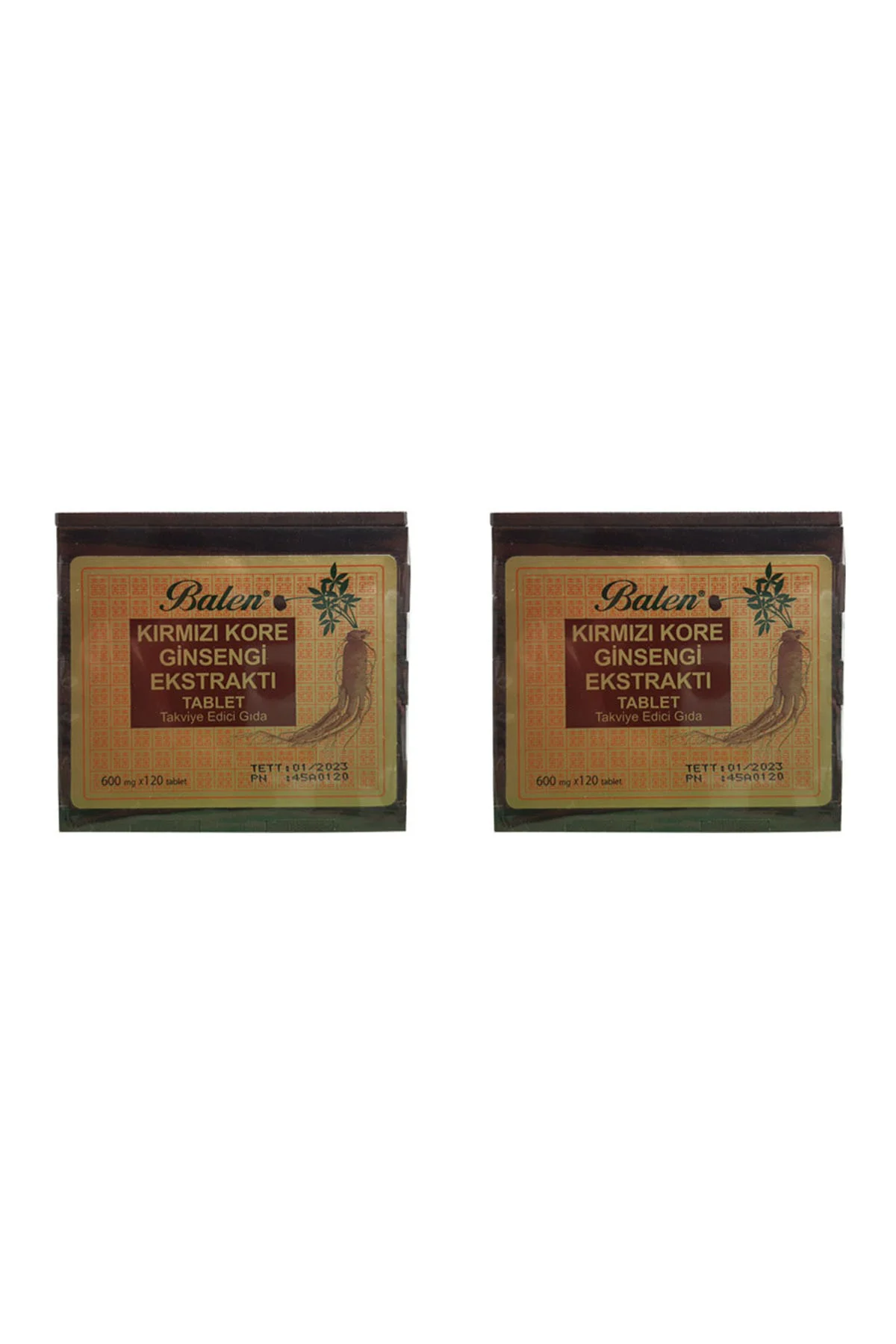Tahta Kutu Kırmızı Kore Ginseng 600 Mg 120 Tablet 2 Adet