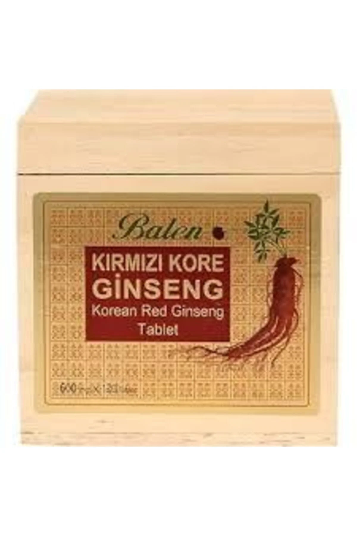 Tahta Kutu Kırmızı Kore Gınseng 600 Mg 120 Tablet