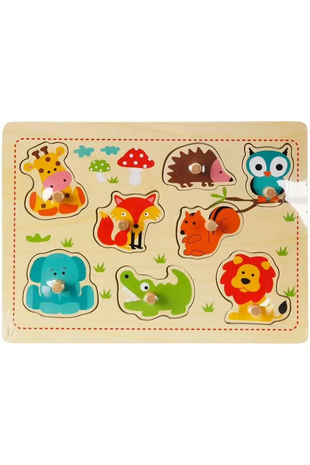 Tahta Raptiyeli Bultak Puzzle Orman Hayvanları 8 Parça 1178227