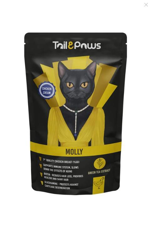 Tail Paws Molly Tavuklu Kedi Yaş Mama 80 Gr