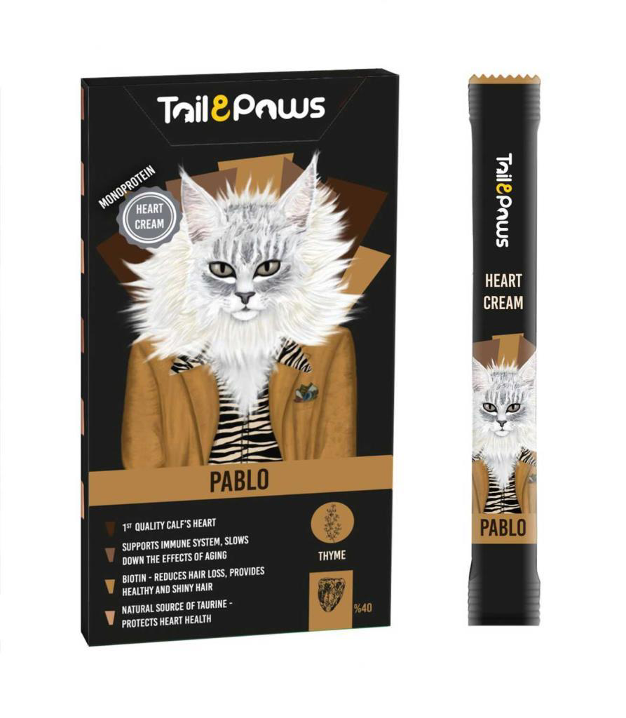 Tail Paws Pablo Heart Kalpli Sıvı Kedi Ödülü 15gr (5'li) Tail Paws Pablo Heart Kalpli Sıvı Kedi Ödülü 15gr (5'li)