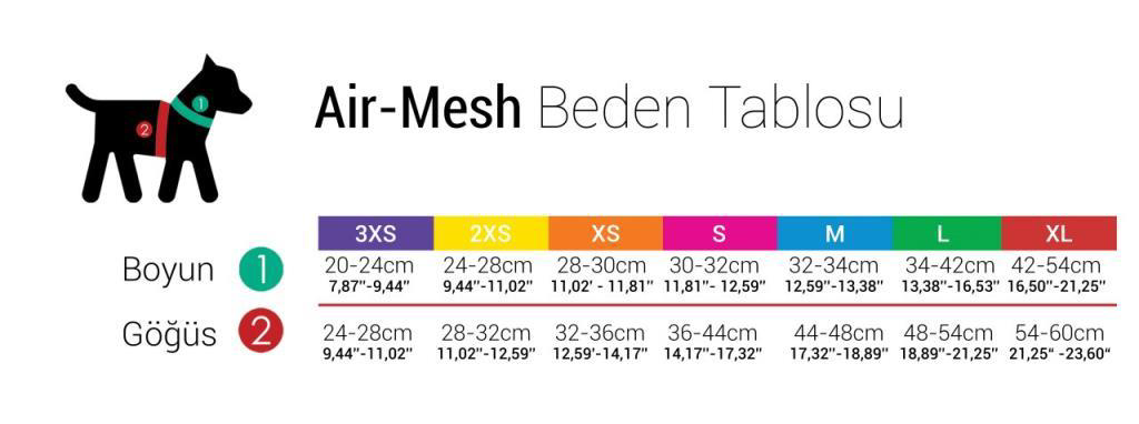 Tailpetz Air Mesh Harness Göğüs Tasması Sax Large