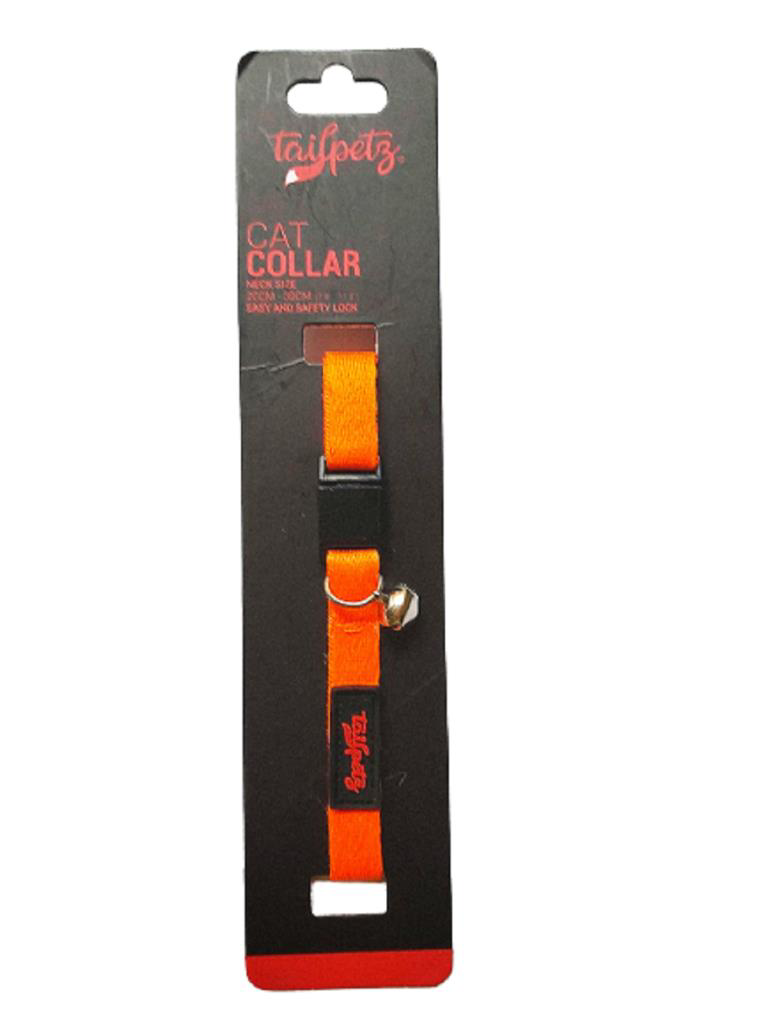 Tailpetz Cat Color Easy & Safety Lock Orange Ayarlanır Kedi Boyun
