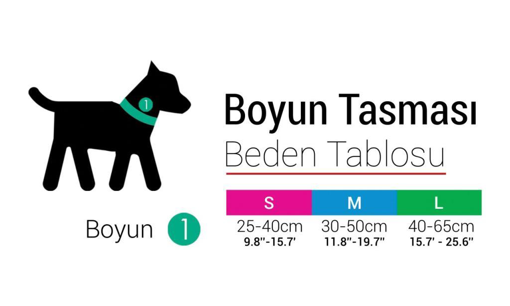 Tailpetz Weecol Boo Collar Köpek Boyun Tasması M Boynu 30-50cm Kö