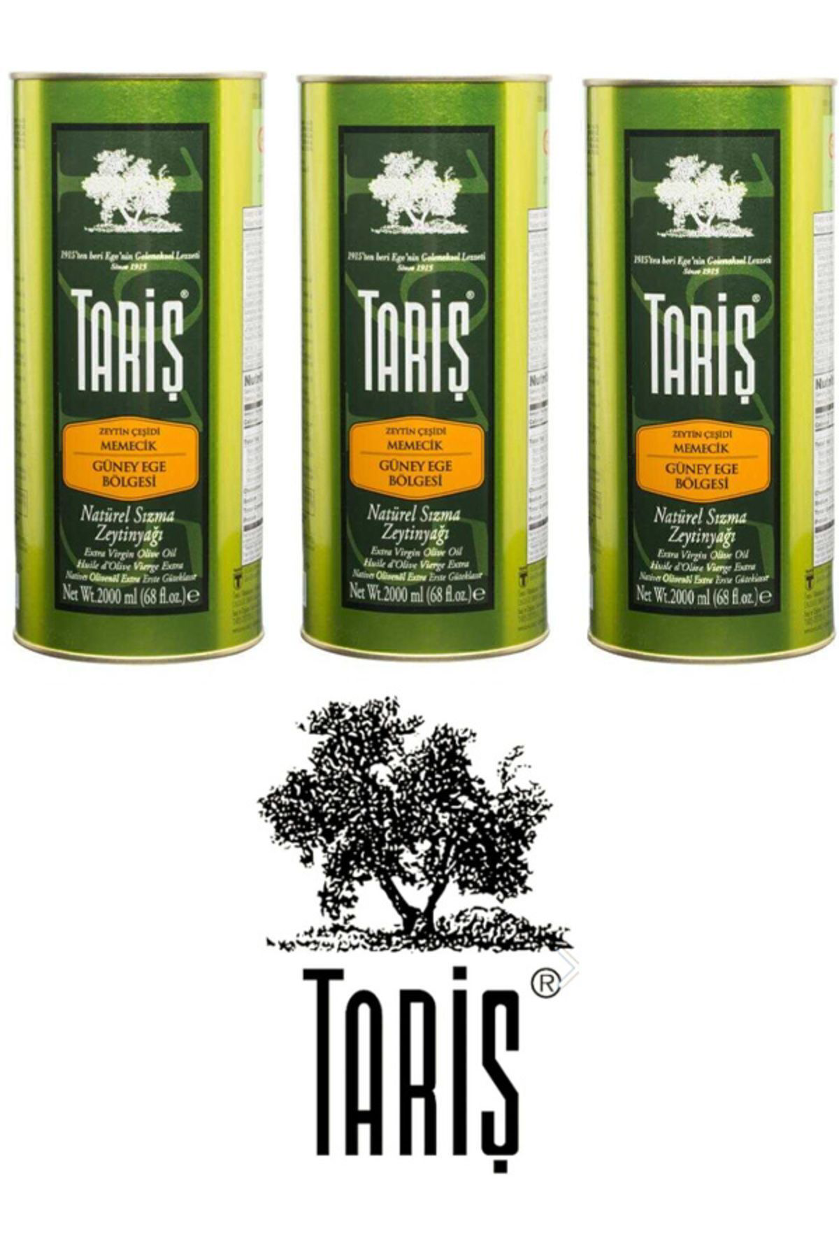Tariş Taiş Güney Ege Natürel Sızma Zeytinyağı 2000 Ml * 3 Adet