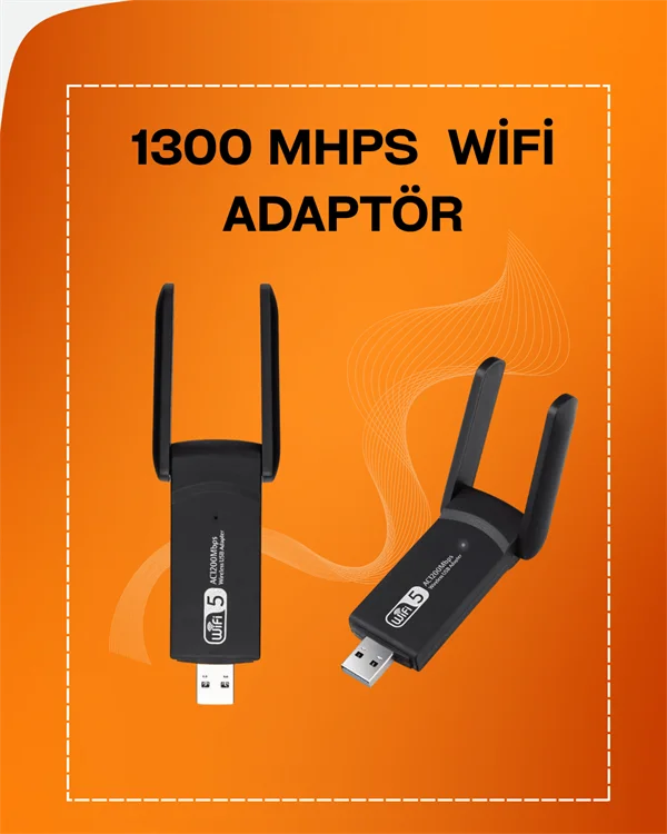 Tak-Çalıştır Özellikli Çift Bant WiFi Adaptör – 1200 Mbps Fiyatı, Yorumları ve Özellikleri