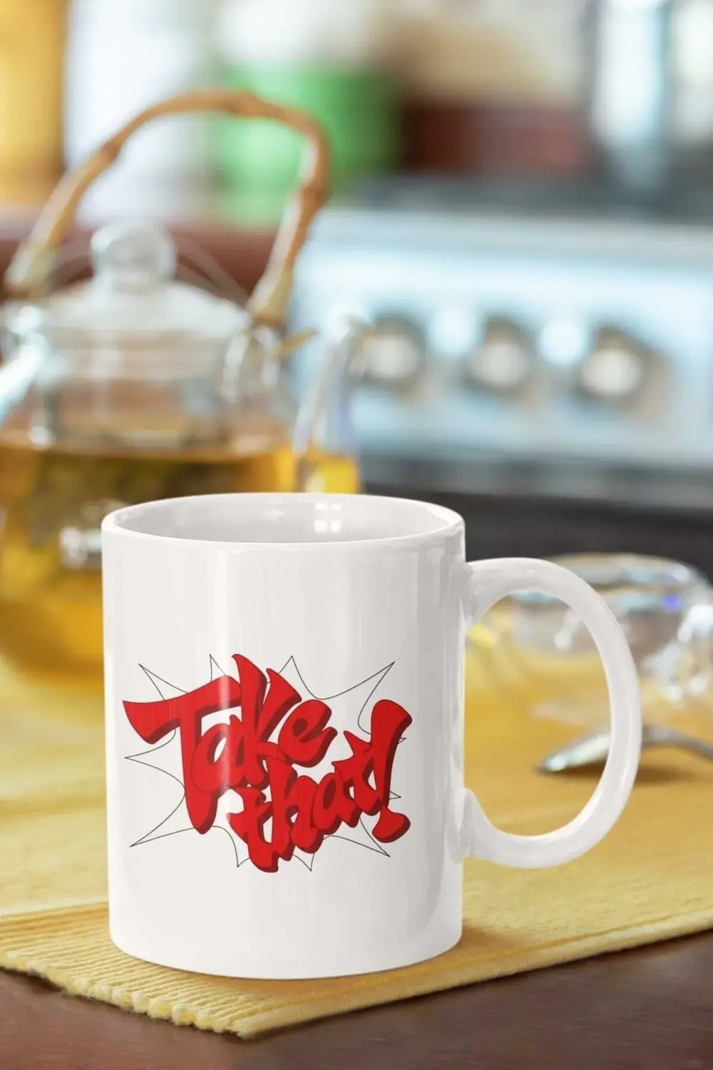 Take That Baskılı Porselen Kupa Bardak