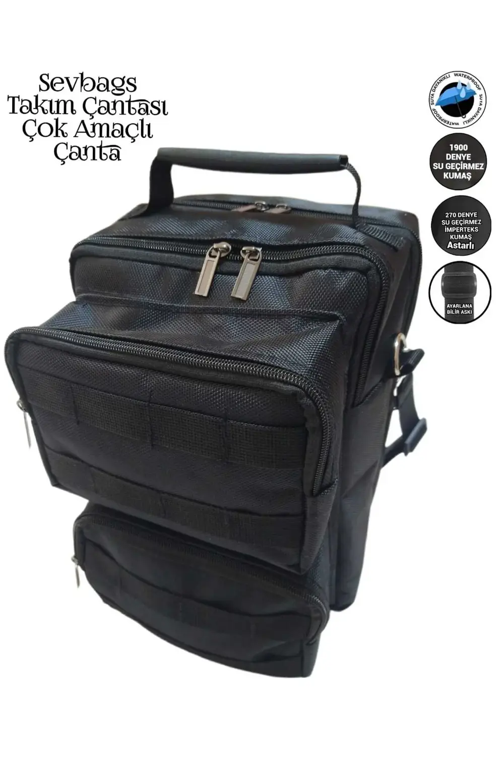 Takım Çantası 4 Bölmeli Çapraz Askılı Çok Amaçlı Çanta
