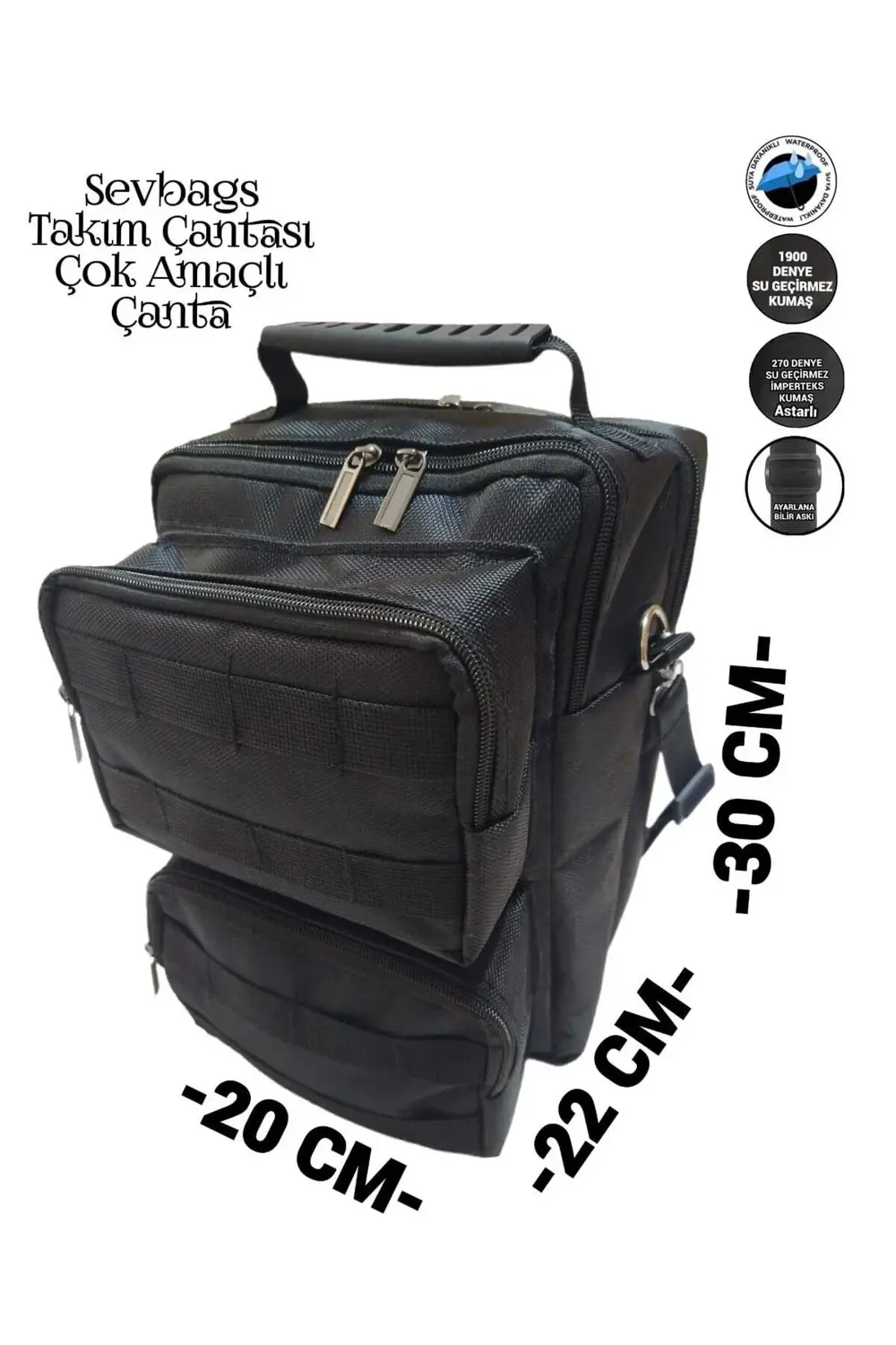 Takım Çantası 4 Bölmeli Çapraz Askılı Çok Amaçlı Çanta