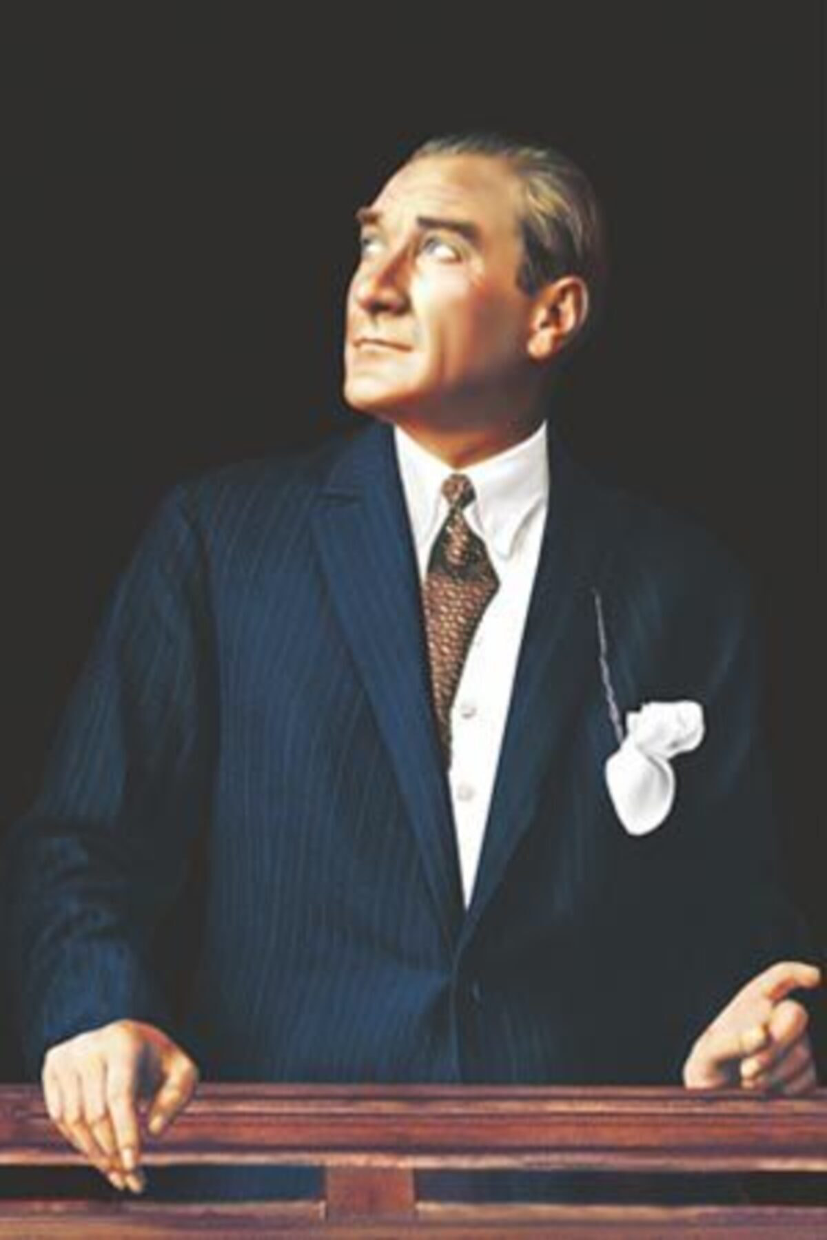 Takım Elbiseli Sivil Göğe Bakan Gazi Mustafa Kemal Atatürk - Post