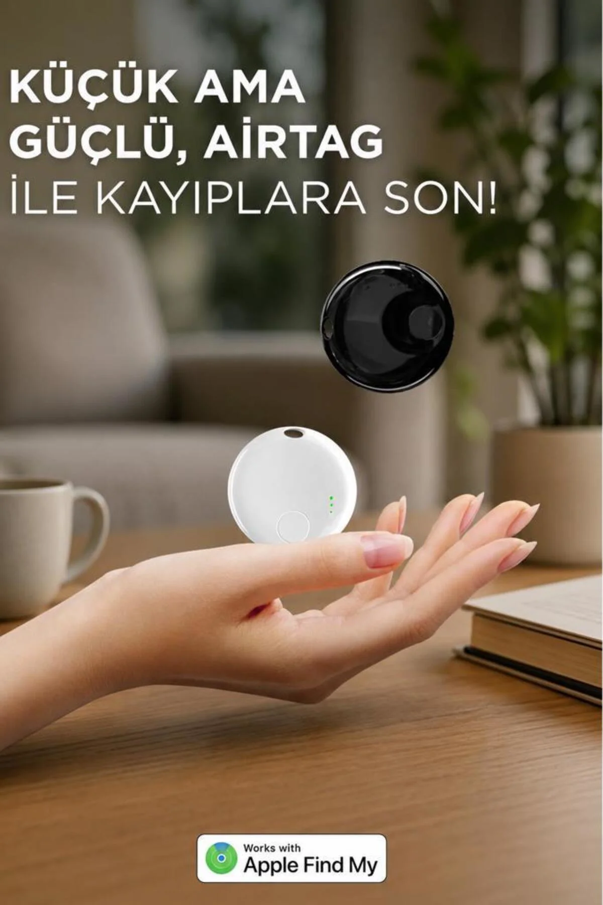 Takip Cihazı Apple Find My Uyumlu N Tag Siyah