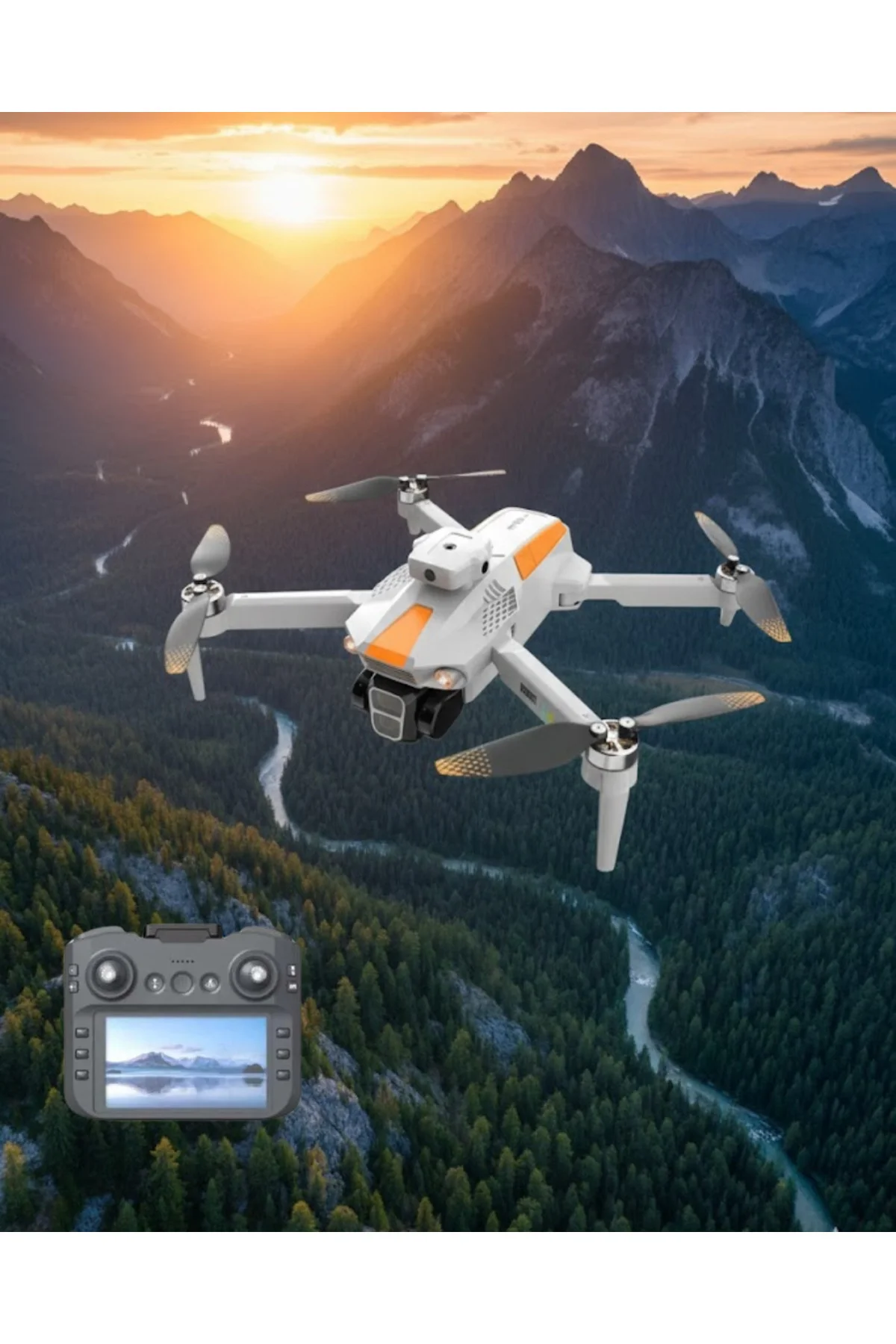 Takip Modlu Drone 1080P Kamera Uzun Menzil ve Yedek Bataryalı
