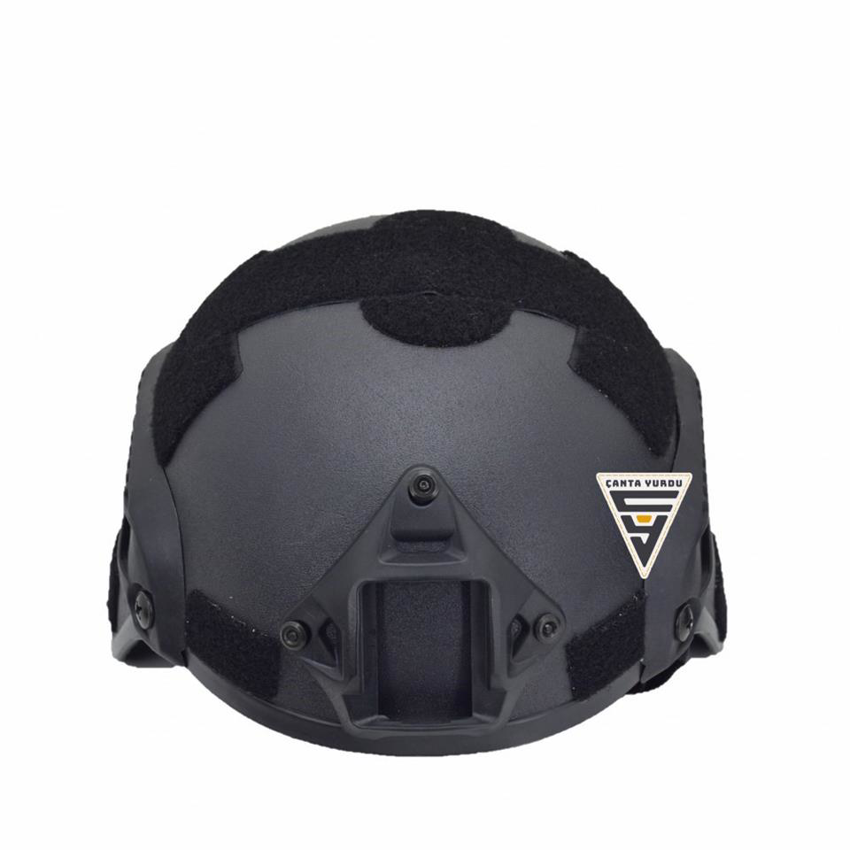 Çanta Yurdu Taktikal Airsoft Paintball Plastik Kask Siyah Bandanalı