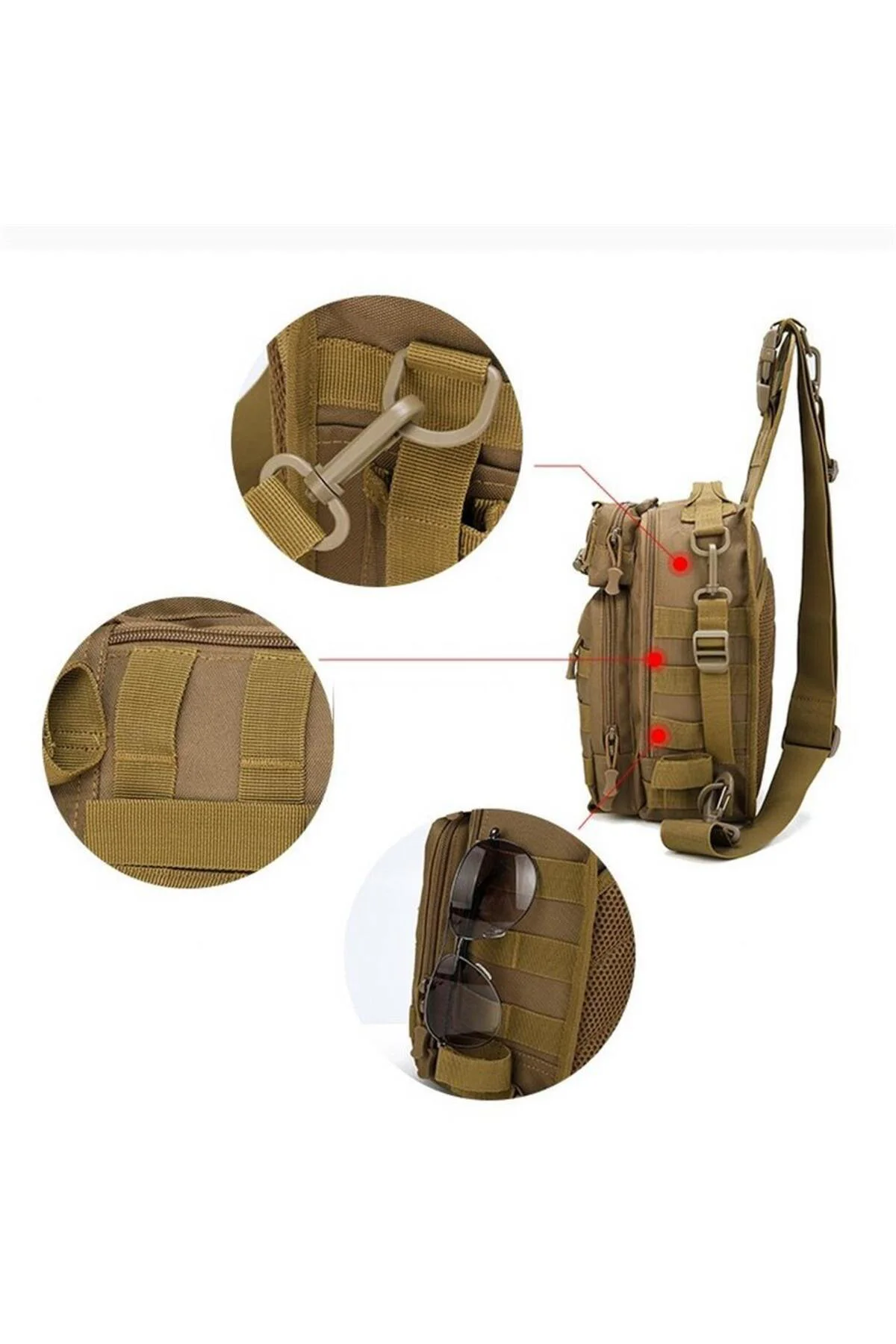 Taktikal TK1001 Bodybag Çapraz Askılı Çanta Siyah