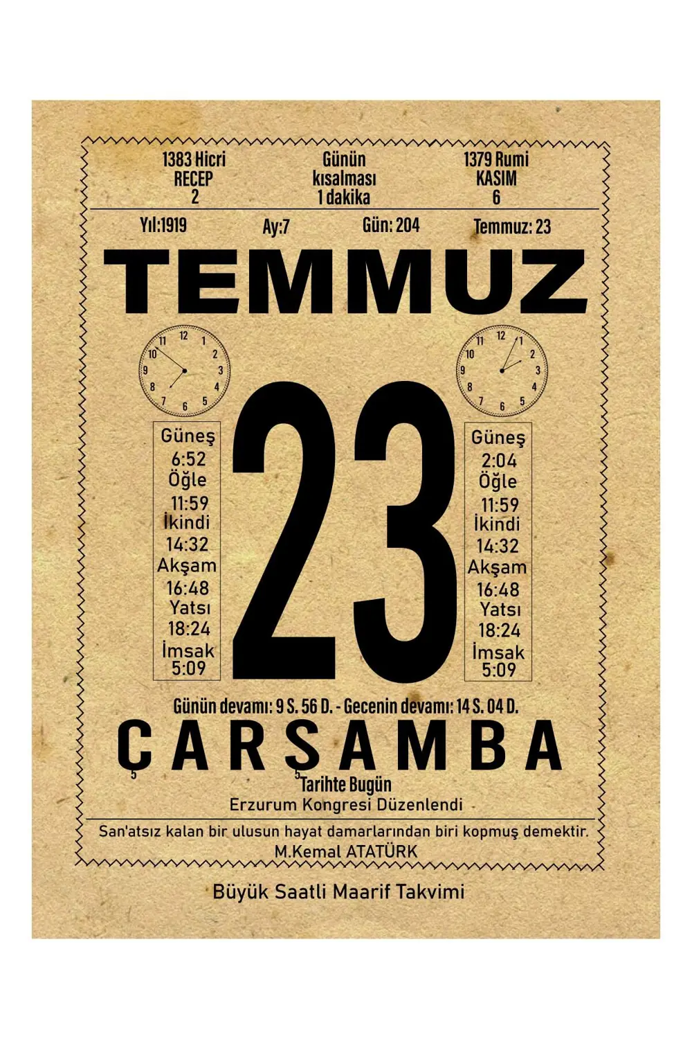 Takvim Yaprakları Ile Atatürkün Hayatı 16 Lı Ahşap Tablo Seti, At