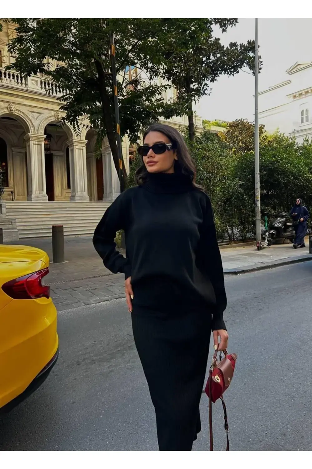 TAM BALIKÇI DÜZ ETEKLİ KADIN TRİKO TAKIM